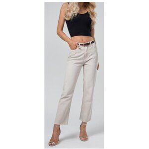 VERVET By FLYING MONKEY ULTRA HIGH RISE STAIGHT BEIGE
